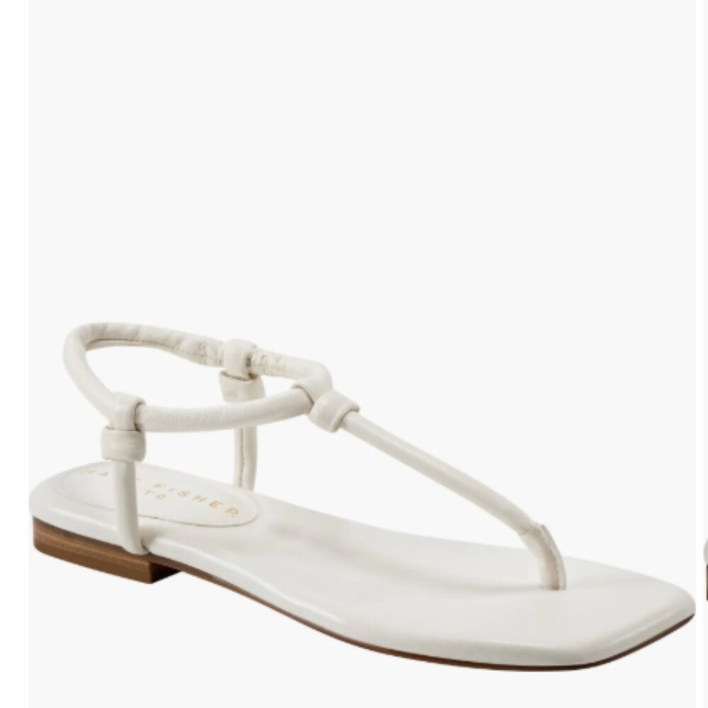 Marc Fisher LTD Maycee Ankle Strap Sandals – White – Size 8